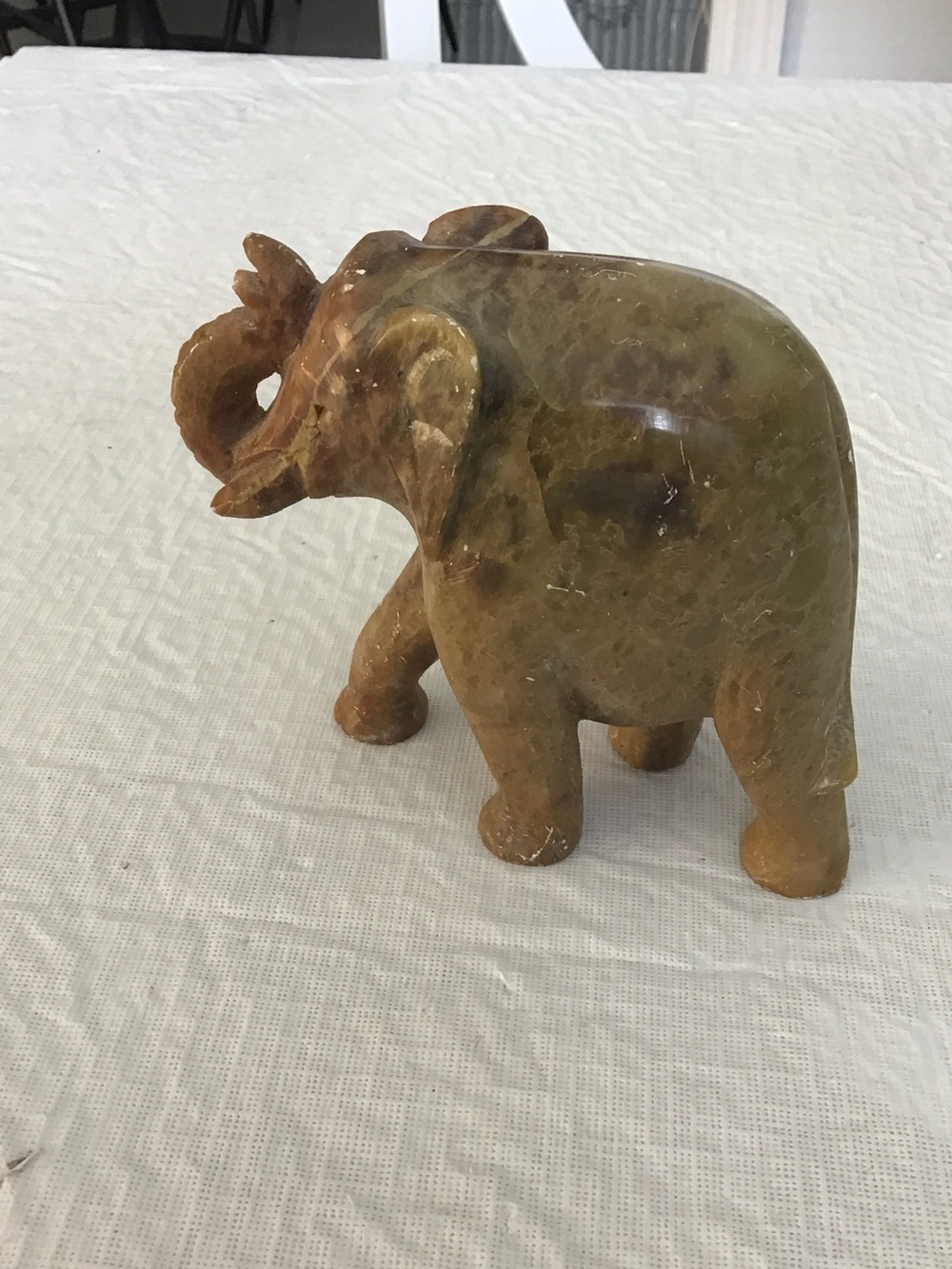 Vintage Hand carved elegant figurine crafted natural stone. #70